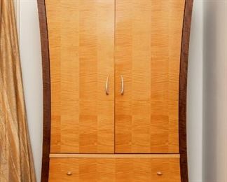 Same as Lot #102 — Art Deco Bedroom Set — Imported from Spain — Wardrobe is 49.5" Wide at Top x 45" Wide in Middle x 22" Deep x 80" Tall. 