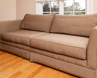 Lot #112 — Down & Fabric Couch by Cisco Furniture — 40" Deep x Armrest 28.5" High  x 97" Long