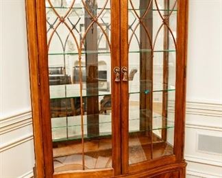 Lot #26 — China Cabinet 52” Wide x 19” Deep x 88” Tall  — Four (4) Glass Shelves 13” Deep x 47.5” Long 
