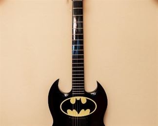 Lot #G9 —  1989 DC Comics Inc. Batman Guitar —&nbsp;PRICES LISTED UNDER THE DESCRIPTION SECTION (Click "View More" to expand)
