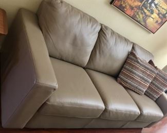 Tanner Leather Sofa from the side