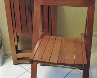 Wood folding chairs - Italy I think