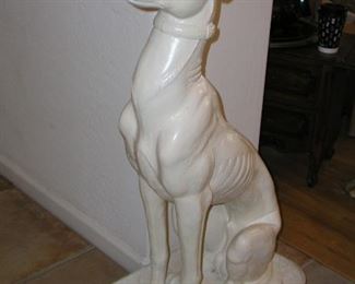 Item 7:
Vintage Plaster Greyhound Dog - Minor Cracking & Crazing - 38" tall x 20" deep x 12" wide
Asking Price: $95.00

