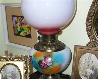 Item 23:
Vintage "Gone With the Wind" Hurricane Lamp - 22" tall - Hand Painted
Asking Price: $79.00
