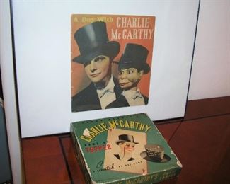 Item 31:
Vintage Charlie McCarthy Items:
A) 1938 "Game of Topper" - Very Good condition - Asking Price: $25.00
B) Framed "A Day With Charlie McCarthy" Book - Asking Price: $25.00
