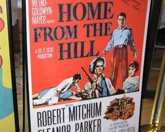 Item 55:
Vintage "Home From The Hill" Framed Movie Poster - Autographed by Eleanor Parker - 27" x 41"
Asking Price: $95.00

