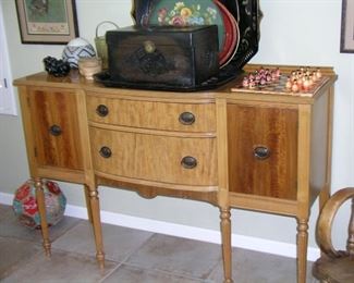 Item 66:
Beautiful Vintage Buffet with Rounded Front - 2 Drawers - Footed - 54" wide x 19" deep x 36" tall
Asking Price: $245.00
