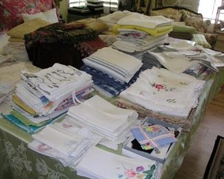 Lots and lots of beautiful vintage linens to choose from - very reasonable prices!