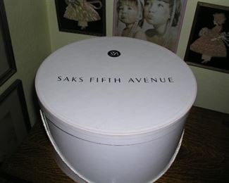 Item 96:
Vintage Saks Fifth Avenue Hat Box - 14" diameter
Asking Price: $25.00
