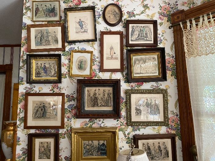 Framed Victorian prints