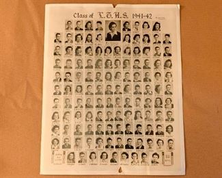 Vintage High School Photo Sheet, 1941-42