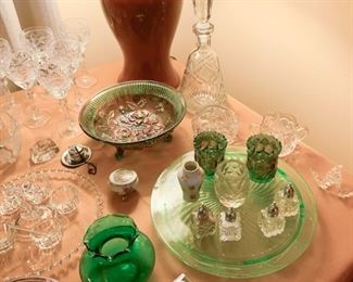 Depression Glass, Carnival Glass, Stemware, Salt Cellars, Glassware