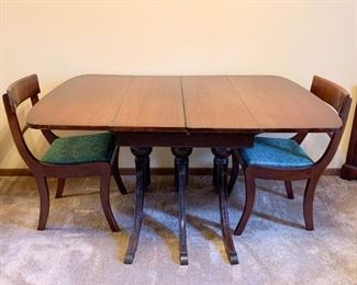 Mahogany Dining Table & 4 Chairs