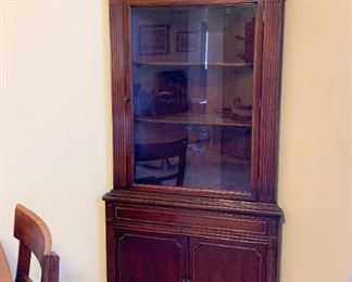 Mahogany Corner Display / China Cabinet 