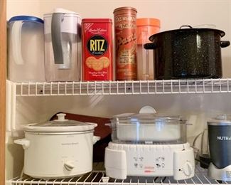 Crock Pot, Rice Steamer, Enamelware Stock Pot, Etc.