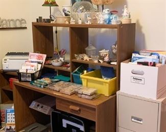 Computer Desk, File Cabinet, Office & Craft Supplies