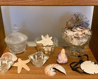 Seashells, Glass Bowls, Candy Dish, Votive Candle Holder
