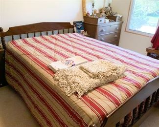 Wooden Queen Bed with Headboard & Footboard