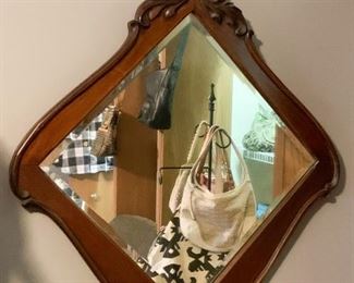 Carved Wood Framed Wall Mirror