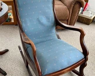 Vintage Upholstered Rocking Chair