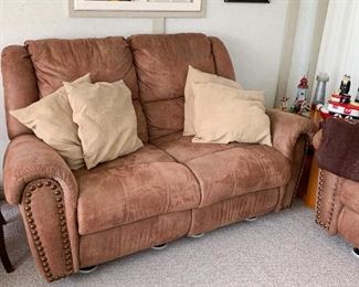 Love Seat / Sofa with Nail Head Trim