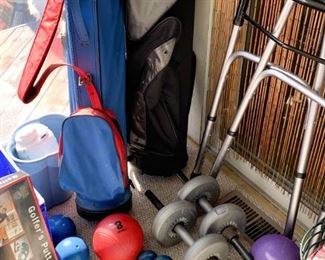 Golf Bags, Weights, Work-Out Gear