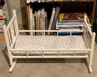 Vintage White Doll Bed