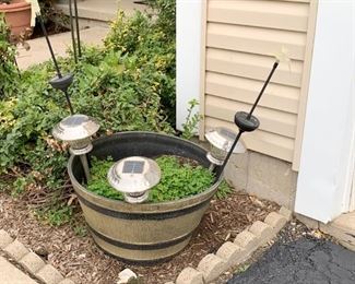 Garden Planters, Solar Lights
