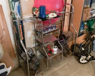 Roller Blades, Garage Organizer, Etc.