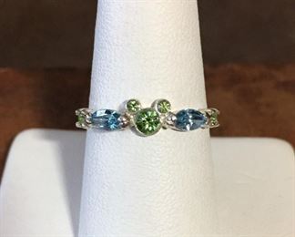 Micky or Minnie Mouse sterling silver ring size 8. Signed DISNEY, stamped  8  and 925. $48