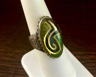 Carolyn Pollack signed sterling silver ring, size 6.  It is 1" tall, 1/2" wide.  $60