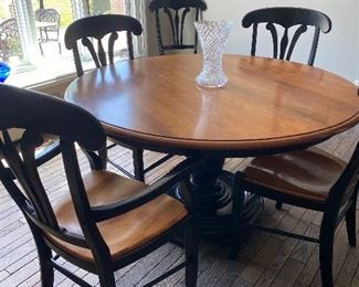 Nichols and Stone pedestal table and 6 chairs