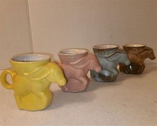Frankoma Domocratic Donkey 1975 1977 1978 and 1979