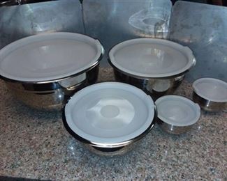 Tramontina Stainless Steel Mixing Bowls with Lids