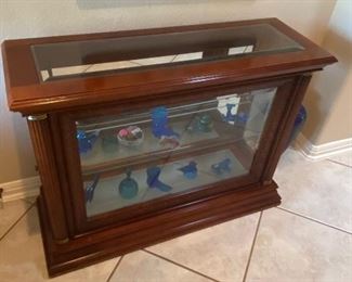 display case with lighting 