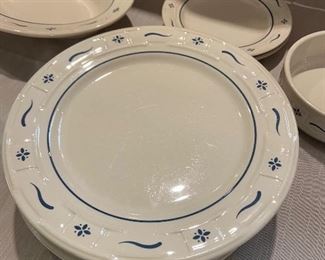 longaberger serving dishes and plates, misc lot 