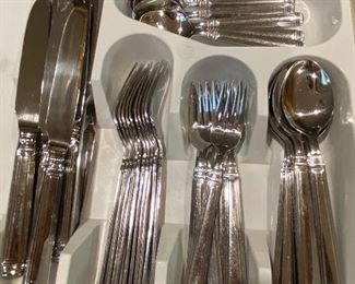 Stainless flatware set by Wallace 48pc
