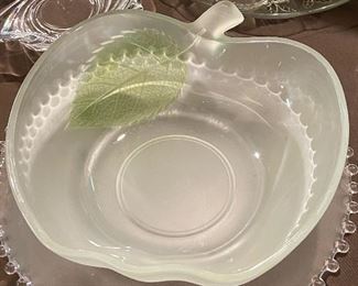 8" frosted apple dish