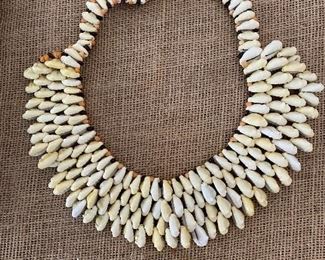 Unusual ladies shell collar necklace