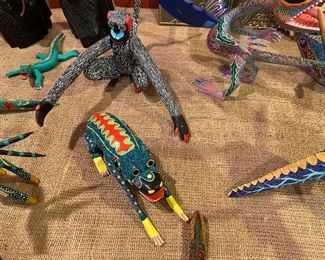 More Oaxacan Mexican folk art artist painted sculptures