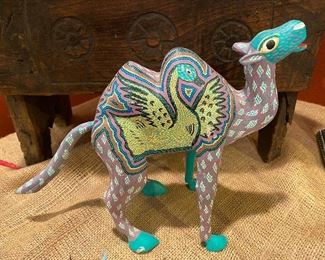 Oaxacan Mexican folk art artist painted sculpture