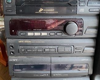 Sony tuner, CD player, VHS tape player