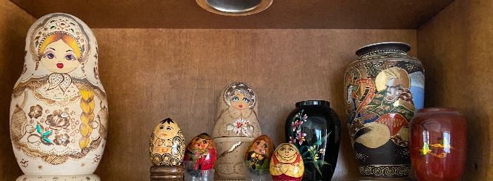 Russian hand painted nesting dolls 