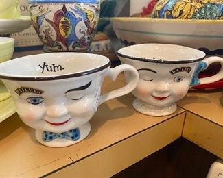 Vintage Bailey’s winking creamer and sugar