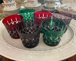 Czech cut to clear crystal cocktail tumblers