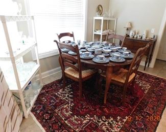 Breakfast table and chairs.