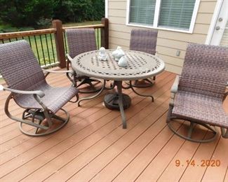 Aluminum patio set.