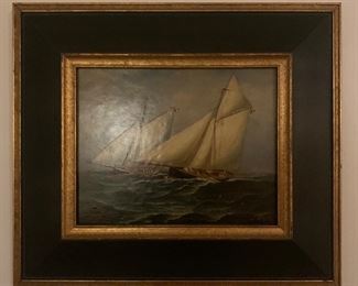 J. Clark oil on wood