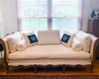 Lot #804 - $2,800 - Antique Late 19th Century French Louis XVI Style Daybed (88" L x 35" W x 33" H)   