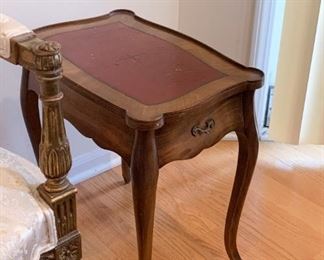 Lot #805 - $90 - Antique Side Table with Drawer (18" L x 11" W x 19" H) 